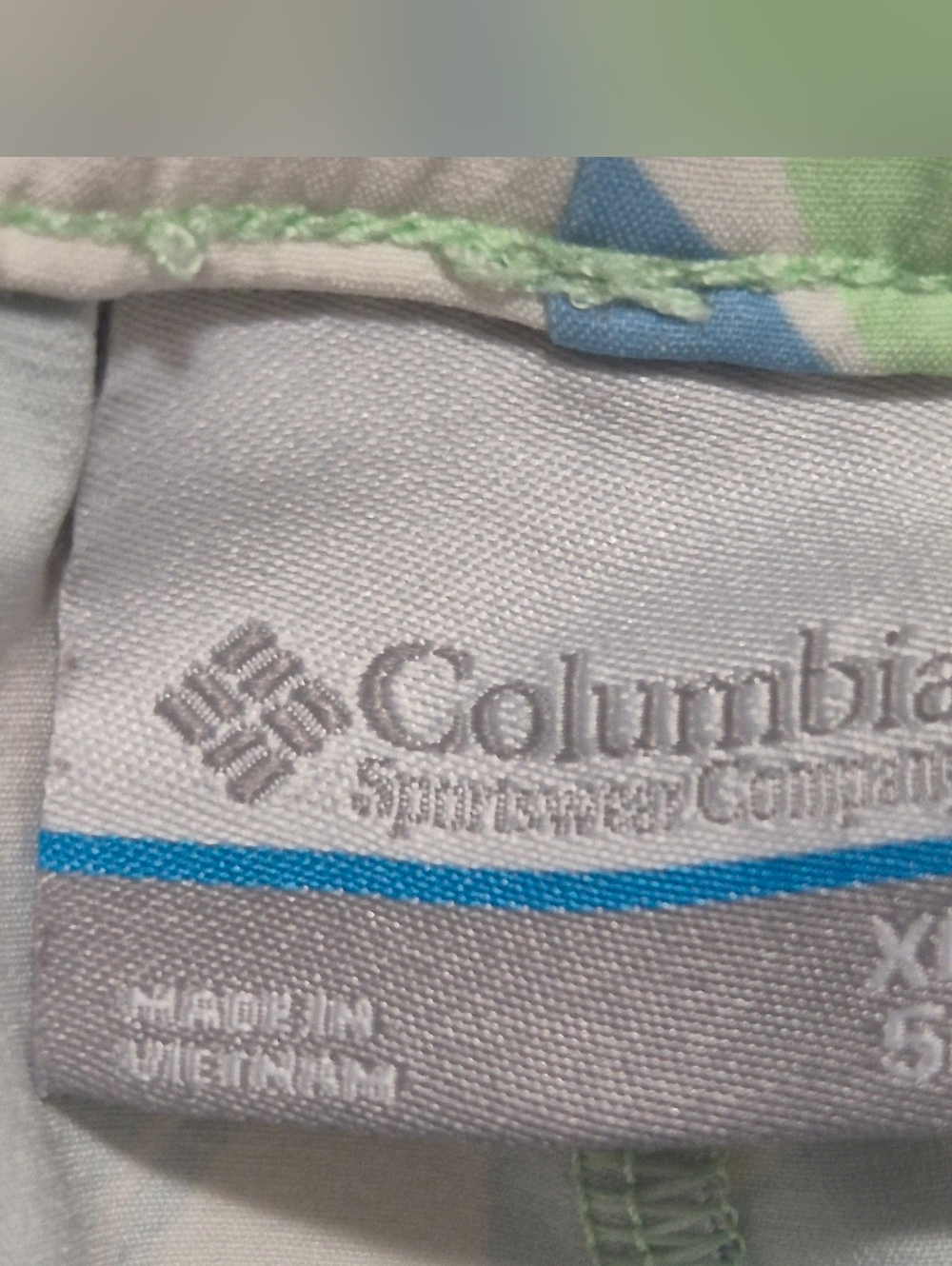 Columbia Women’s Pastel Leaf Print Athletic Shorts – Blue, Green, Cream..size:XL - Picture 8 of 11